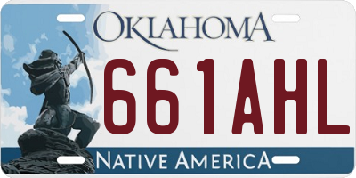 OK license plate 661AHL