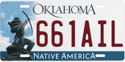 OK license plate 661AIL