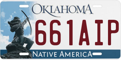 OK license plate 661AIP