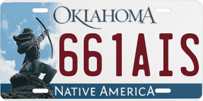 OK license plate 661AIS