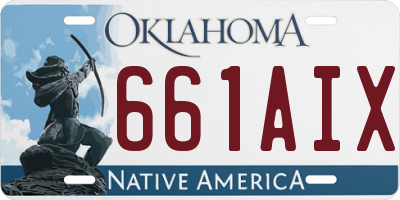 OK license plate 661AIX