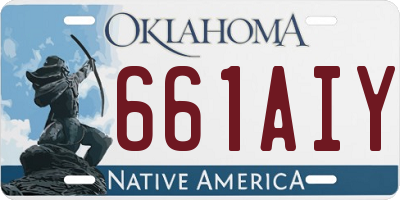 OK license plate 661AIY