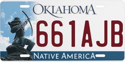 OK license plate 661AJB