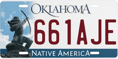 OK license plate 661AJE