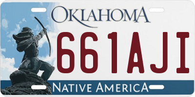OK license plate 661AJI