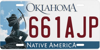 OK license plate 661AJP