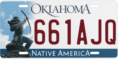 OK license plate 661AJQ