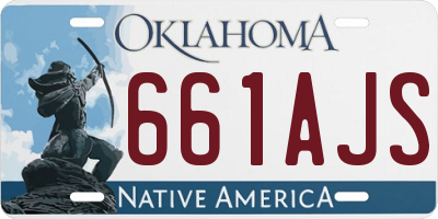 OK license plate 661AJS