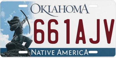 OK license plate 661AJV