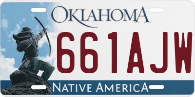 OK license plate 661AJW