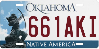 OK license plate 661AKI