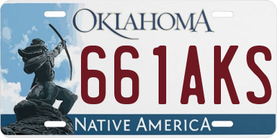 OK license plate 661AKS