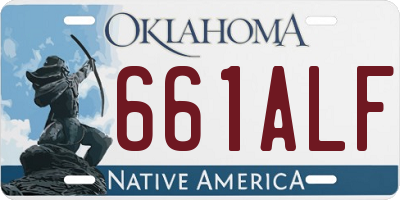 OK license plate 661ALF