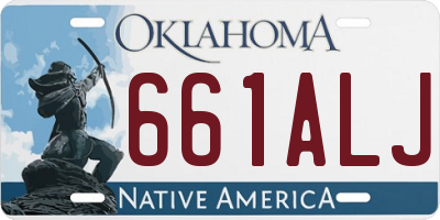 OK license plate 661ALJ