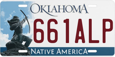 OK license plate 661ALP
