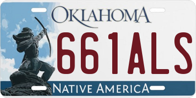 OK license plate 661ALS