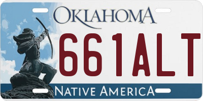 OK license plate 661ALT