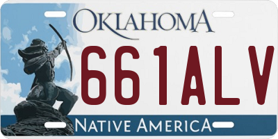 OK license plate 661ALV