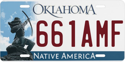 OK license plate 661AMF