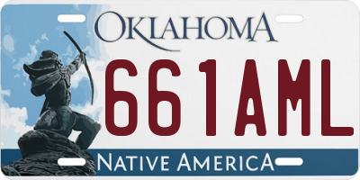 OK license plate 661AML