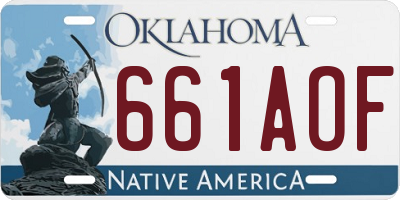 OK license plate 661AOF