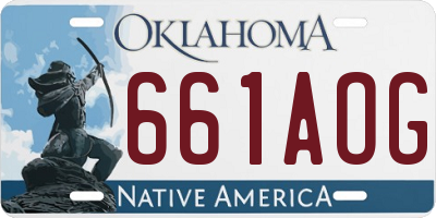 OK license plate 661AOG