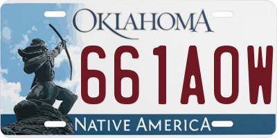 OK license plate 661AOW