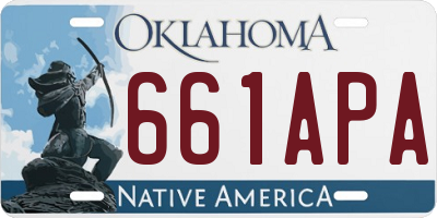 OK license plate 661APA