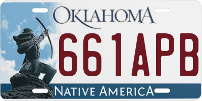 OK license plate 661APB