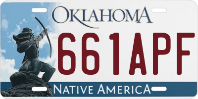 OK license plate 661APF