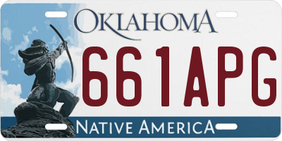 OK license plate 661APG