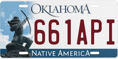 OK license plate 661API