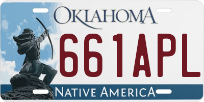 OK license plate 661APL