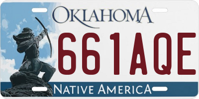 OK license plate 661AQE