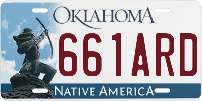 OK license plate 661ARD