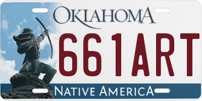 OK license plate 661ART