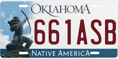 OK license plate 661ASB