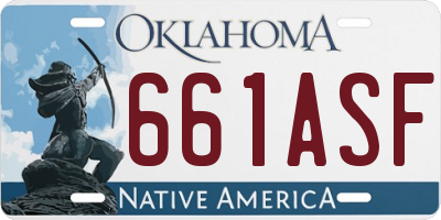 OK license plate 661ASF