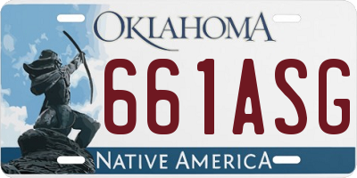 OK license plate 661ASG