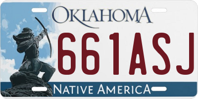 OK license plate 661ASJ