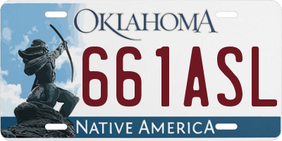 OK license plate 661ASL