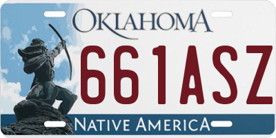 OK license plate 661ASZ