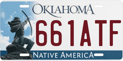 OK license plate 661ATF