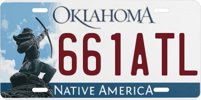 OK license plate 661ATL