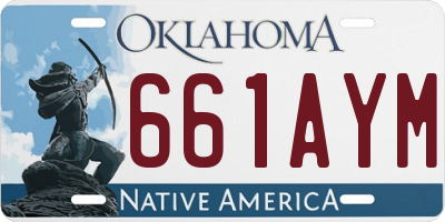 OK license plate 661AYM