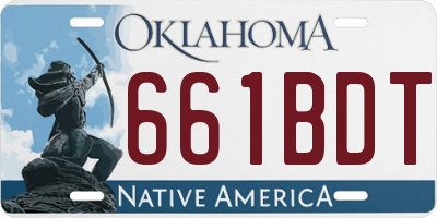 OK license plate 661BDT