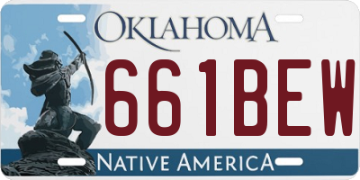 OK license plate 661BEW