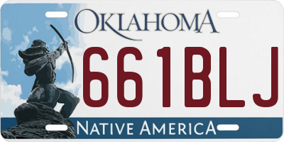 OK license plate 661BLJ