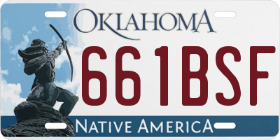 OK license plate 661BSF