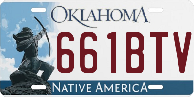 OK license plate 661BTV